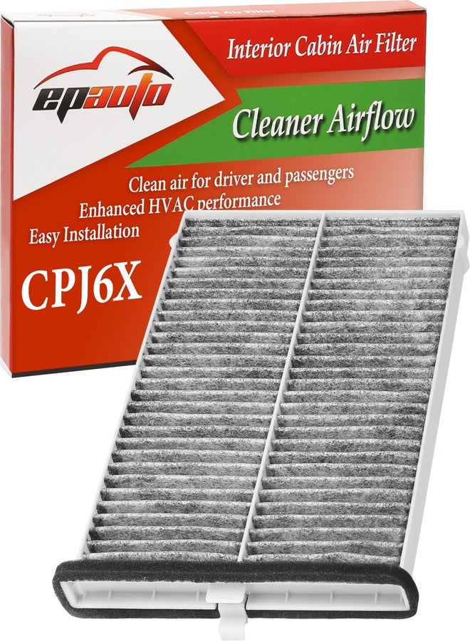 EPAuto CPJ6X (KD45-61-J6X) Cabin Air Filter includes Activated Carbon Replacement for Mazda 3 (2014-2018), Mazda 6 (2014-2021), CX-5 (2013-2025) - Image 1